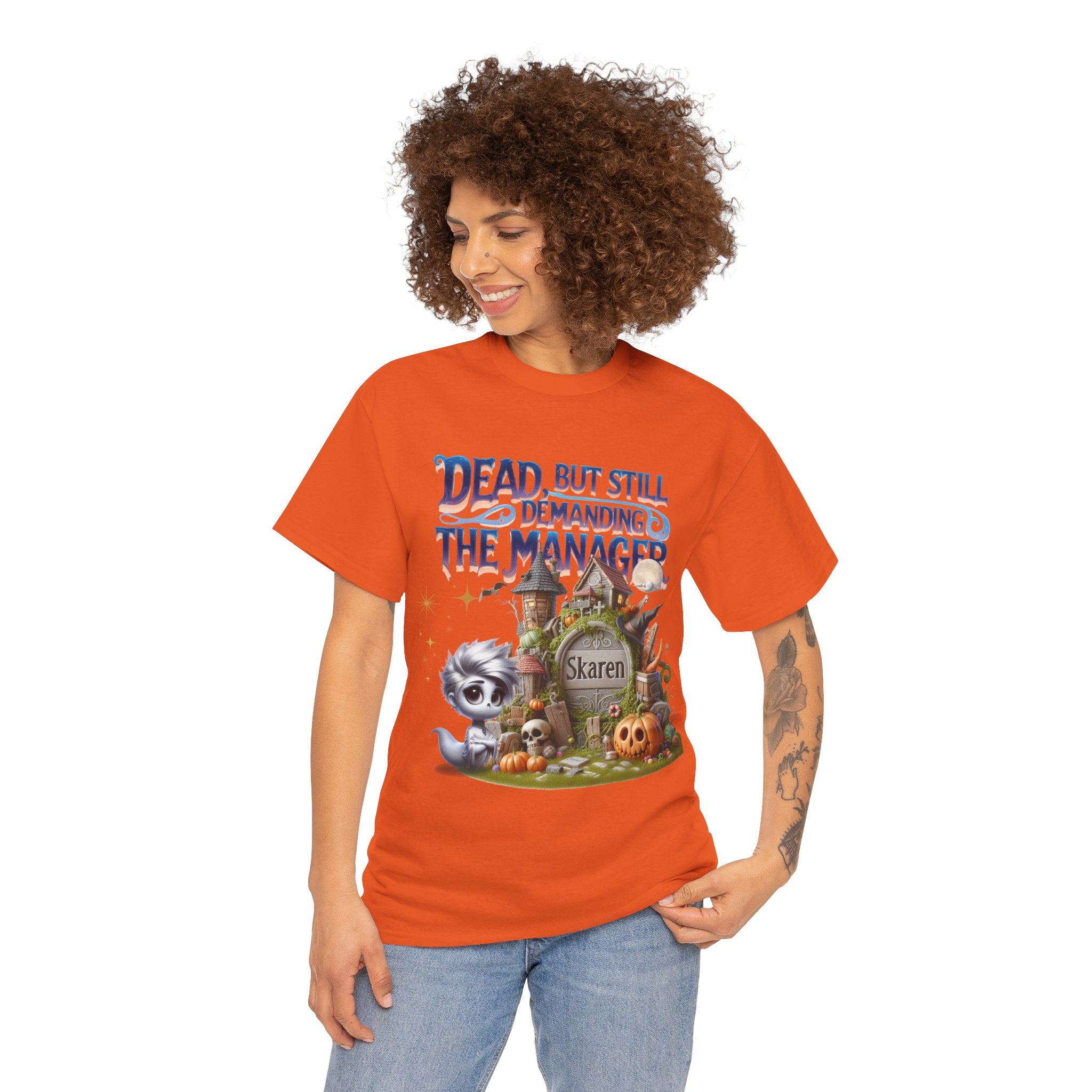 Halloween Demand Manager Tee - Funny Unisex Cotton Shirt, Gift for Karen Lovers, Spooky Season Apparel, Party T-Shirt, Humor Top