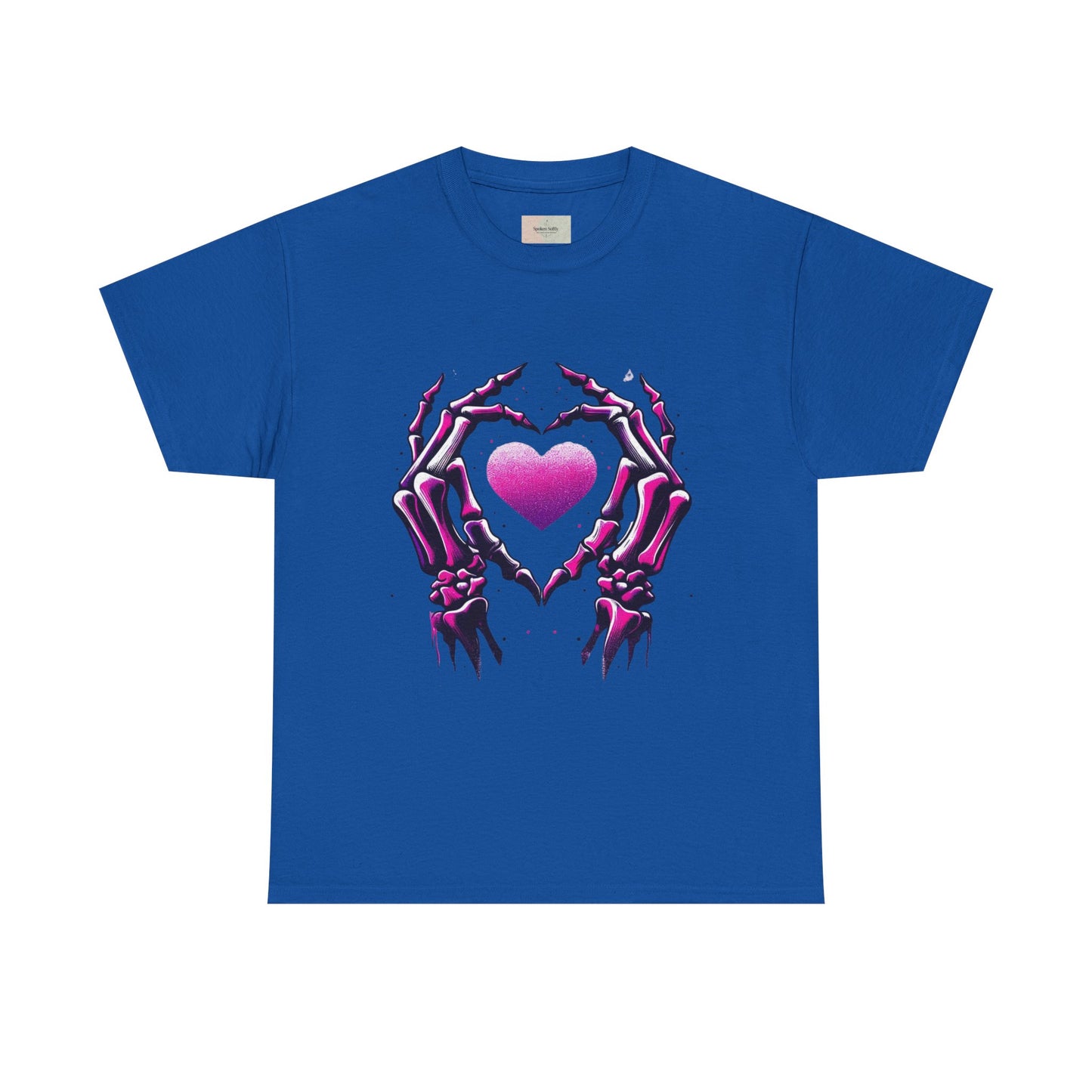 Skeleton Hands Heart Unisex Tee | Halloween Shirt, Gift for Gothic Lovers, Alternative Fashion, Casual Wear, Unique Graphic Tee