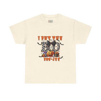 Halloween Themed Unisex Tee - I Put The Boo In Boo-Jew, Cute Funny Halloween T-Shirt, Spooky Season Apparel, Halloween Party Wear, [...]