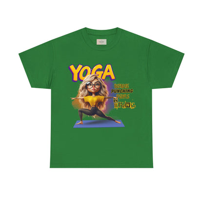 Yoga Humor Unisex Heavy Cotton Tee - Funny Yoga Shirt for Yoga Lovers, Gift for Fitness Fans, Relaxation Tee, Motivational Apparel, [...]