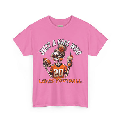 Just a Girl Who Loves Football Unisex Tee, Casual Sports T-Shirt, Football Fan Gift, Game Day Apparel, Fall Sports Top