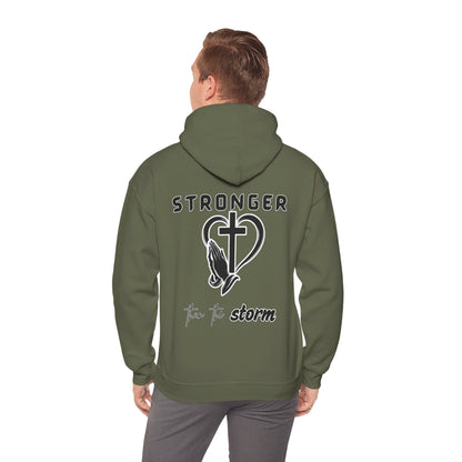 Stronger Than the Storm Hoodie – Faith-Inspired Unisex Pullover, Christian Hoodie with Motivational Quote, Spiritual Gift, Everyday Comfort Wear