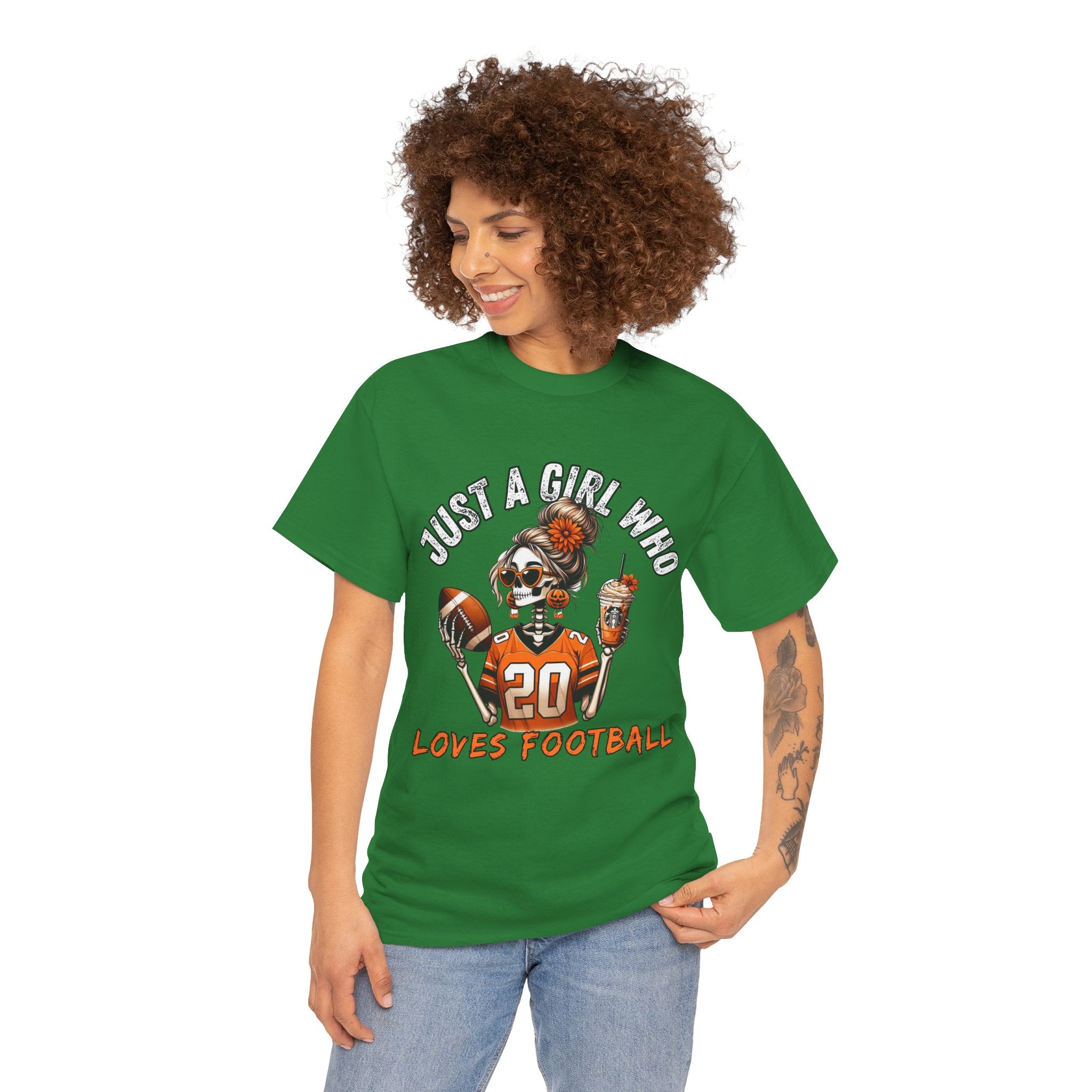 Just a Girl Who Loves Football Unisex Tee, Casual Sports T-Shirt, Football Fan Gift, Game Day Apparel, Fall Sports Top