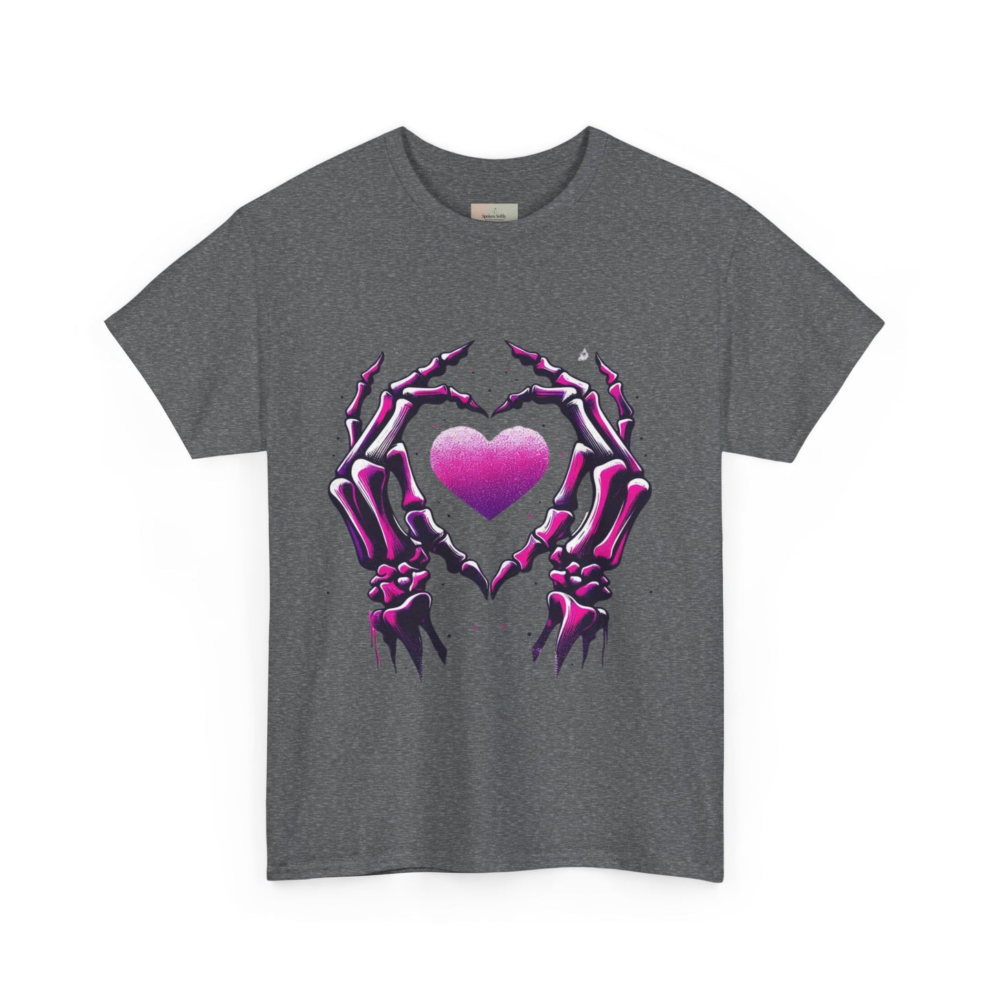 Skeleton Hands Heart Unisex Tee | Halloween Shirt, Gift for Gothic Lovers, Alternative Fashion, Casual Wear, Unique Graphic Tee
