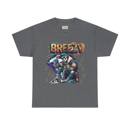Urban Art Unisex Tee - 'BREEZY' Graphic, Hip-Hop Fashion, Streetwear Style, Casual Attire, Gift for Teens, Festival Outfit