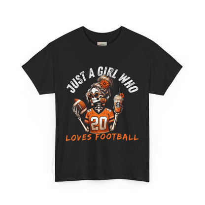 Just a Girl Who Loves Football Unisex Tee, Casual Sports T-Shirt, Football Fan Gift, Game Day Apparel, Fall Sports Top
