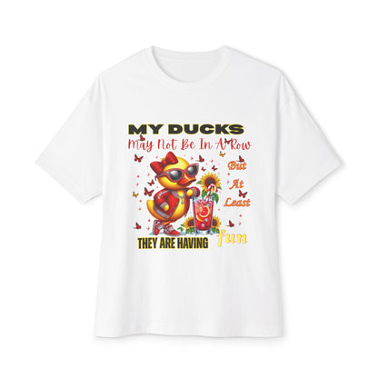 Fun Ducks Graphic Tee - Oversized Tee for Summer Vibes, Gift for Duck Lovers, Beach Days, Casual Wear, Unique Gift Idea