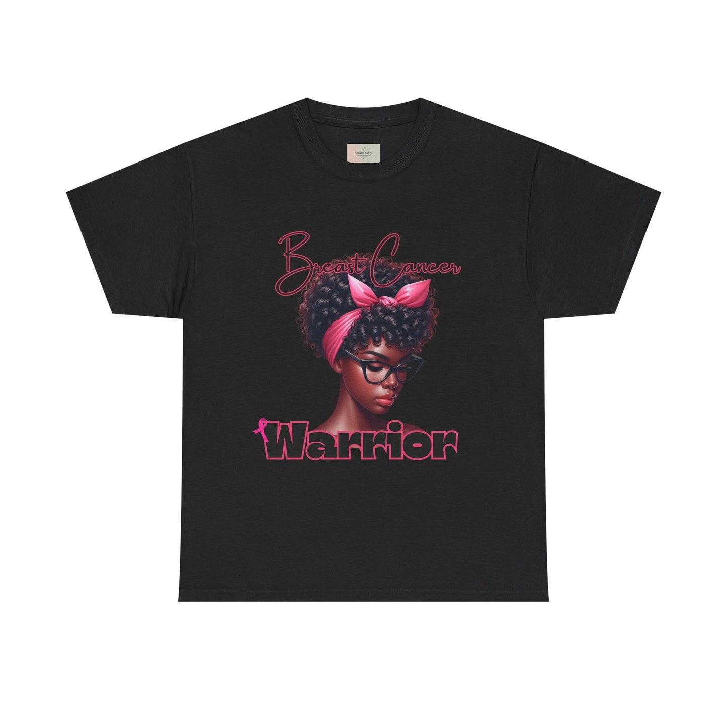 Pink Warrior Breast Cancer Unisex Heavy Cotton Tee, Awareness Shirt, Gift for Survivors, Support Merchandise, Inspirational Apparel