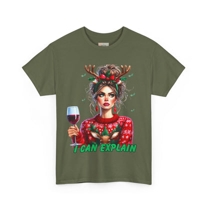 Festive Christmas Tee, I Can Explain Seasonal Top, Holiday Apparel, Unisex Holiday Shirt, Funny Christmas Outfit