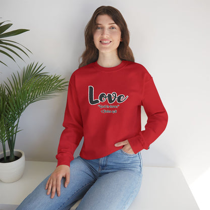 Love Sweatshirt – “God Is Love” Minimalist Christian Crewneck, Inspirational Faith-Based Pullover, Cozy Unisex Apparel, Thoughtful Gift for Believers