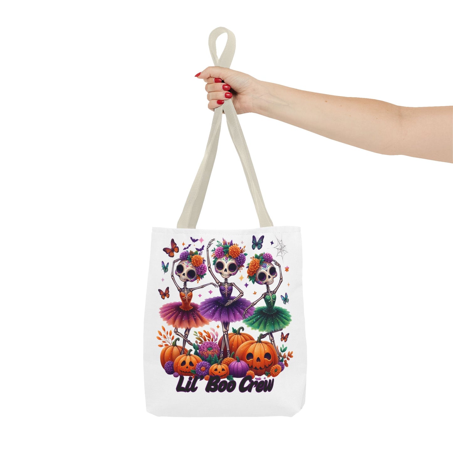 Halloween-Themed Tote Bag, Customizable Lil Boo Crew Halloween Tote, Spooky Gift Idea, Seasonal Shopping Bag, Fall Festival Accessory