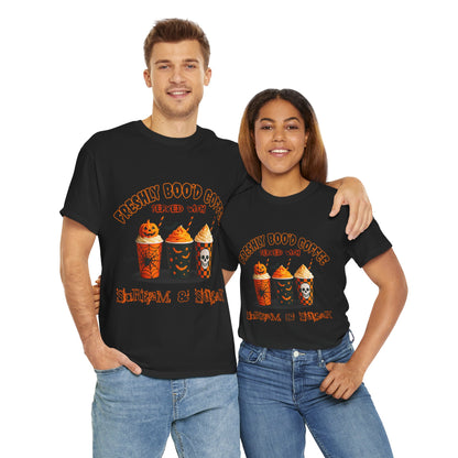 Halloween Coffee Tee, Fun Graphic T-Shirt, Unisex Shirt for Pumpkin Spice Lovers, Spooky Season Apparel, Boo-tiful Halloween Gift