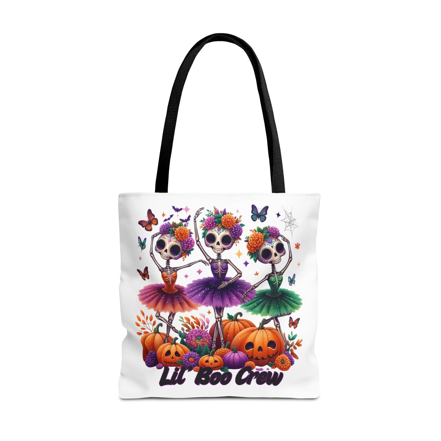 Halloween-Themed Tote Bag, Customizable Lil Boo Crew Halloween Tote, Spooky Gift Idea, Seasonal Shopping Bag, Fall Festival Accessory