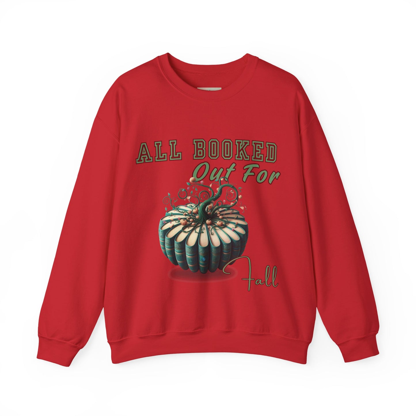 Fall-themed Crewneck Sweatshirt, Cozy Fall Fashion, Pumpkin Design, Perfect for Autumn, Unisex Sweatshirt, Book Lover Gift