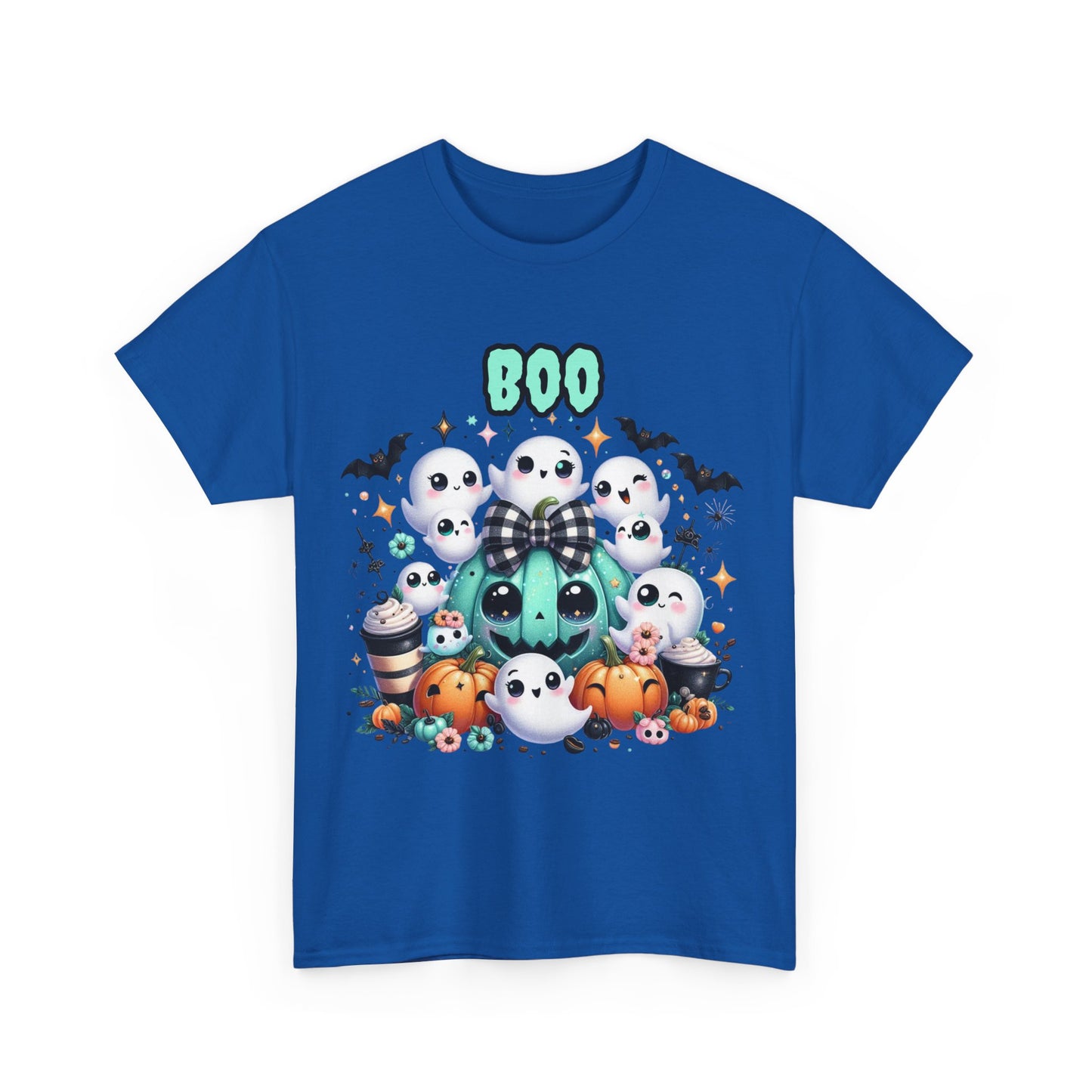 Halloween Boo Tee, Fun Spooky T-Shirt, Unisex Heavy Cotton, Cute Halloween Apparel, Ghost & Pumpkin Shirt, Seasonal Gift Idea