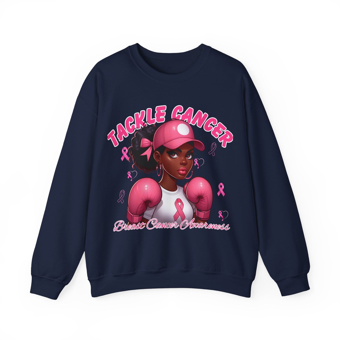Awareness Sweatshirt - Tackle Cancer Crewneck, Unisex Pink Awareness Pullover, Breast Cancer Support Gift, Cozy Charity Apparel,