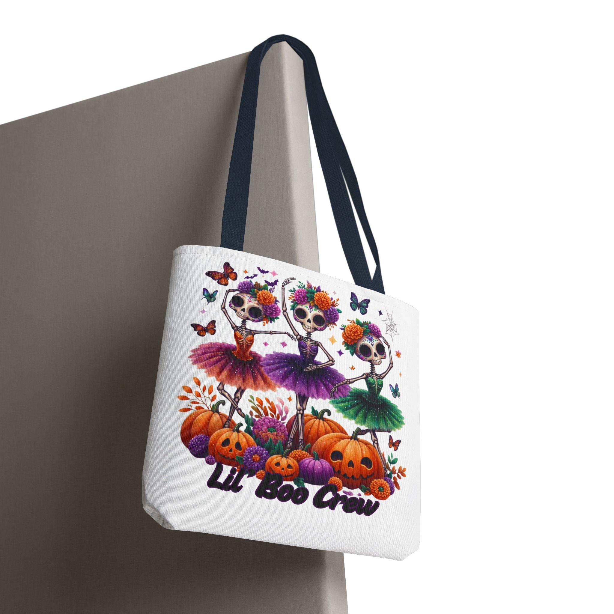 Halloween-Themed Tote Bag, Customizable Lil Boo Crew Halloween Tote, Spooky Gift Idea, Seasonal Shopping Bag, Fall Festival Accessory