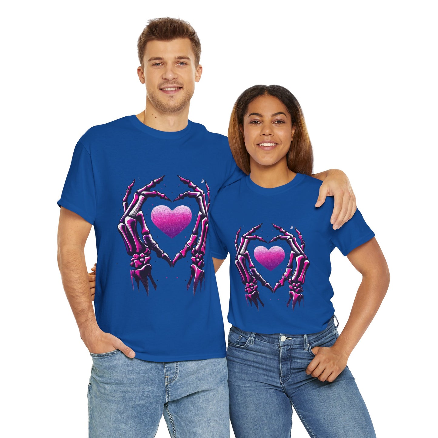 Skeleton Hands Heart Unisex Tee | Halloween Shirt, Gift for Gothic Lovers, Alternative Fashion, Casual Wear, Unique Graphic Tee