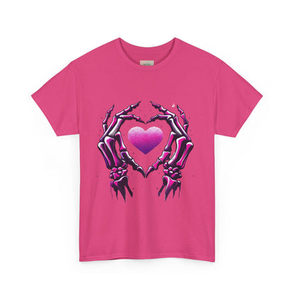 Skeleton Hands Heart Unisex Tee | Halloween Shirt, Gift for Gothic Lovers, Alternative Fashion, Casual Wear, Unique Graphic Tee