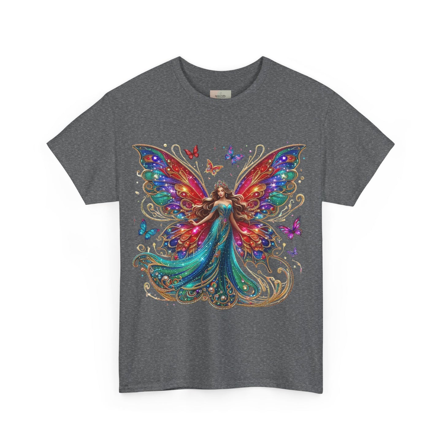 Fantasy Fairy Unisex Heavy Cotton Tee - Enchanting Artwork for Nature Lovers, Magical Gift, Boho Style, Summer Fashion, Unique Tee