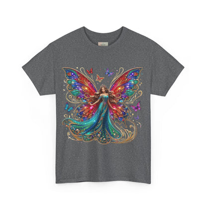 Fantasy Fairy Unisex Heavy Cotton Tee - Enchanting Artwork for Nature Lovers, Magical Gift, Boho Style, Summer Fashion, Unique Tee