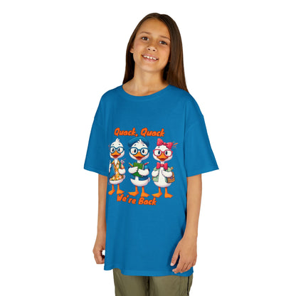 Kids Quack Quack Tee, Fun Back To School Shirt, Duck Graphic Tee, Gift for Children, Playful Kids Apparel