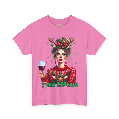 Festive Christmas Tee, I Can Explain Seasonal Top, Holiday Apparel, Unisex Holiday Shirt, Funny Christmas Outfit