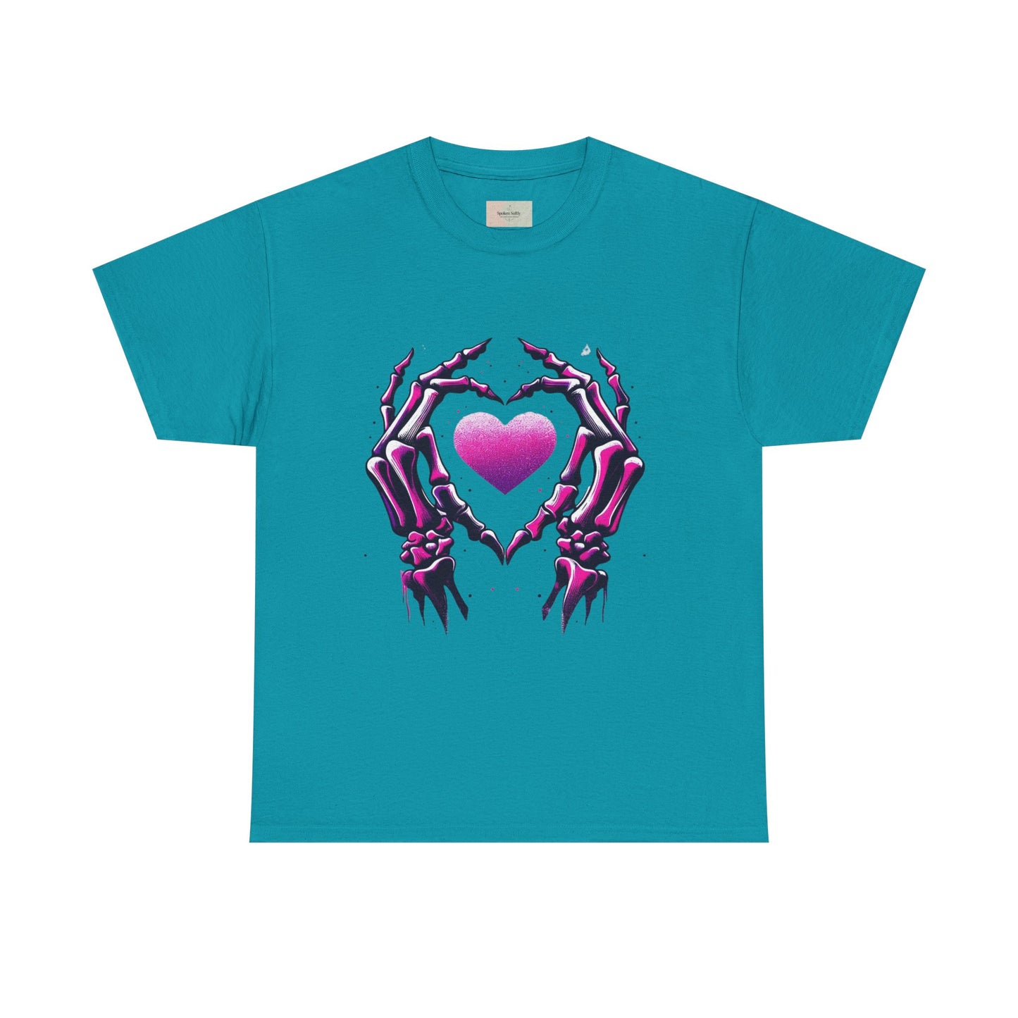 Skeleton Hands Heart Unisex Tee | Halloween Shirt, Gift for Gothic Lovers, Alternative Fashion, Casual Wear, Unique Graphic Tee