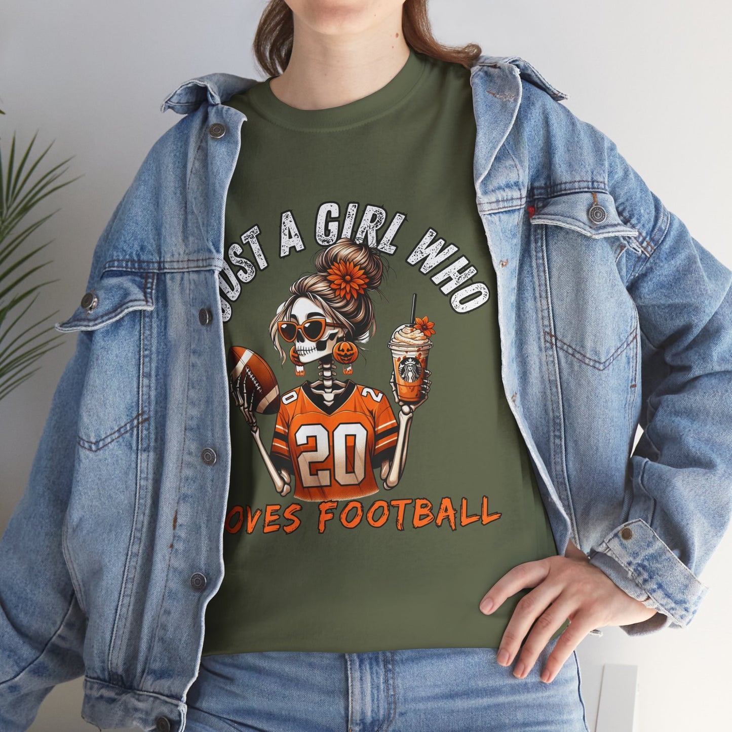 Just a Girl Who Loves Football Unisex Tee, Casual Sports T-Shirt, Football Fan Gift, Game Day Apparel, Fall Sports Top