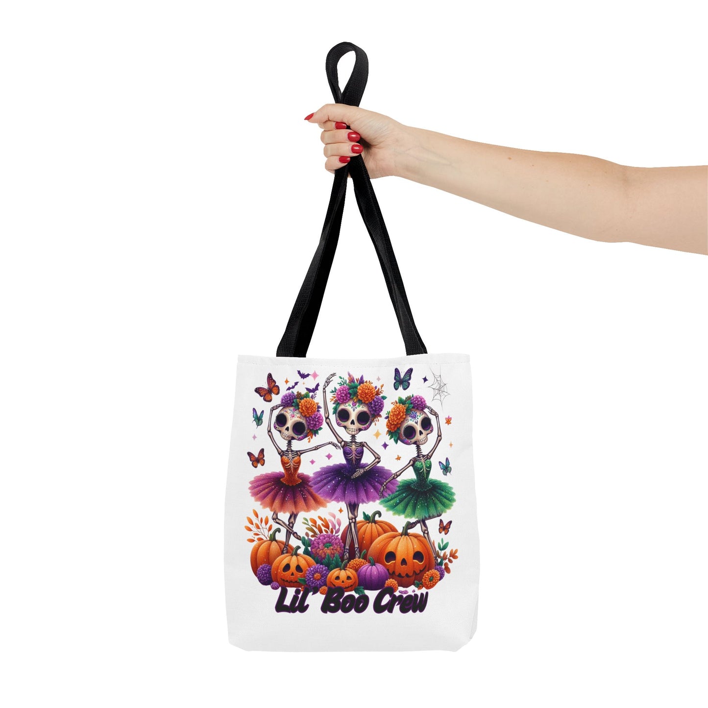 Halloween-Themed Tote Bag, Customizable Lil Boo Crew Halloween Tote, Spooky Gift Idea, Seasonal Shopping Bag, Fall Festival Accessory