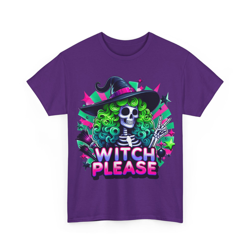 Witch Please Unisex Heavy Cotton Tee, Halloween Shirt, Spooky T-shirt, Unique Gift for Witches, Witchy Apparel