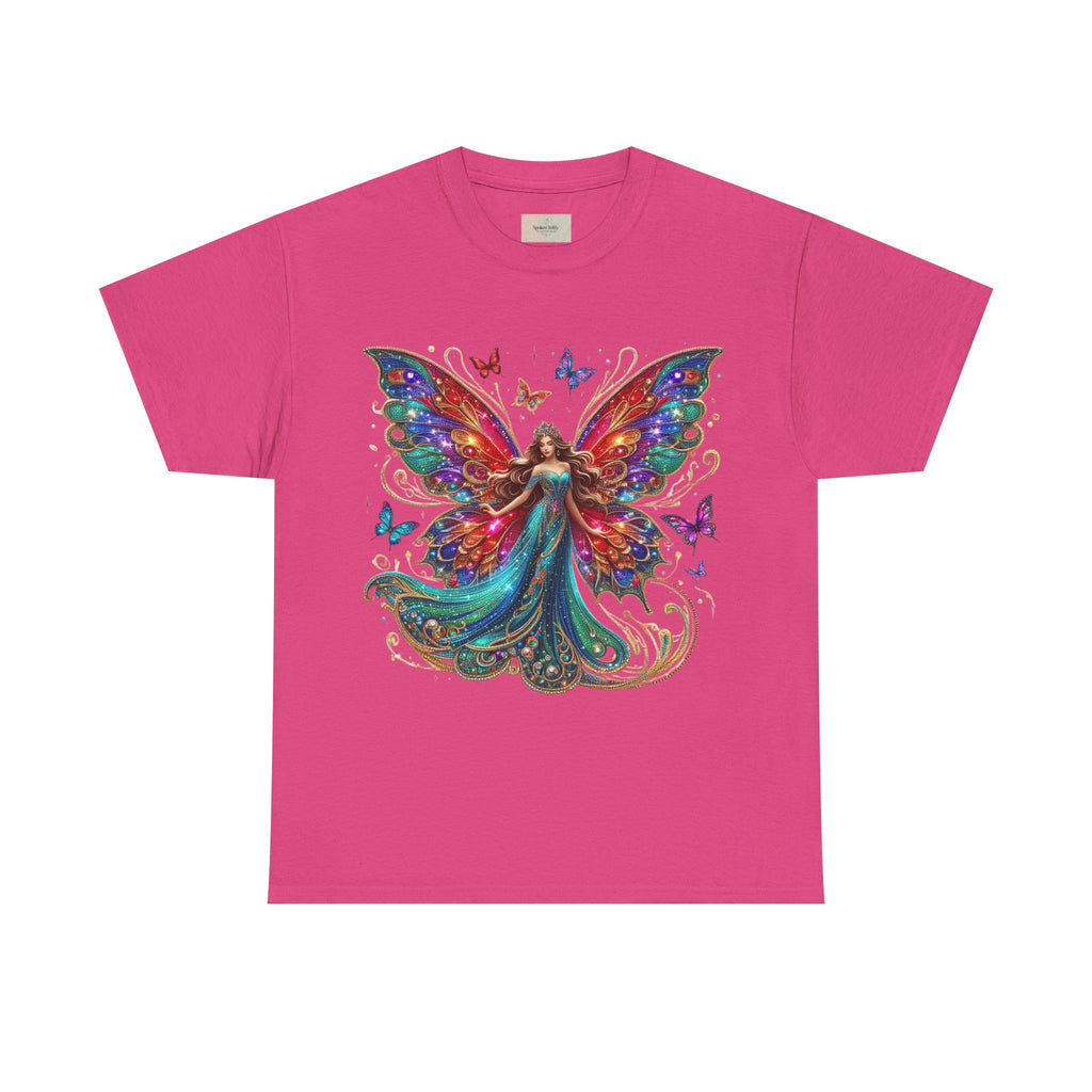 Fantasy Fairy Unisex Heavy Cotton Tee - Enchanting Artwork for Nature Lovers, Magical Gift, Boho Style, Summer Fashion, Unique Tee