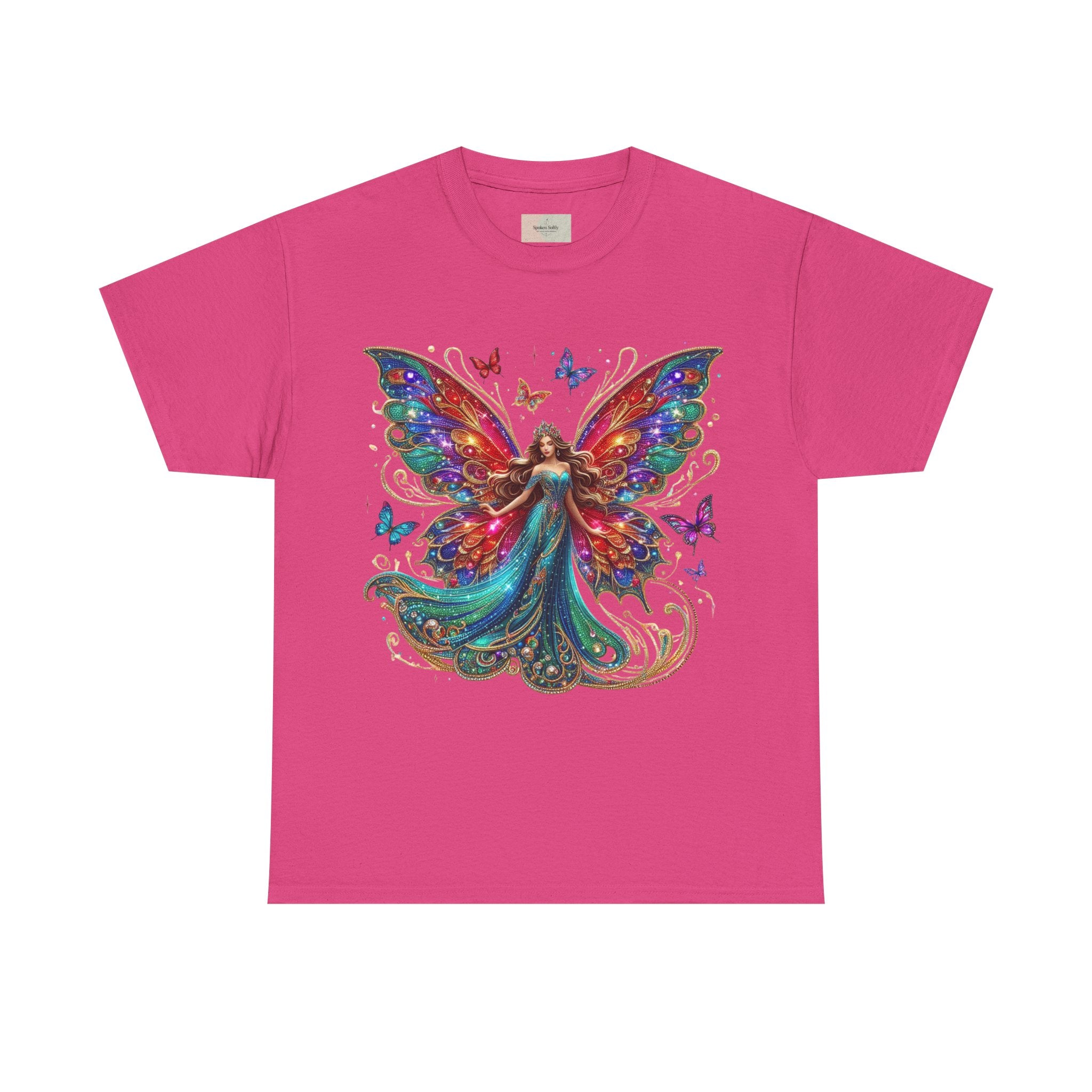 Fantasy Fairy Unisex Heavy Cotton Tee - Enchanting Artwork for Nature Lovers, Magical Gift, Boho Style, Summer Fashion, Unique Tee