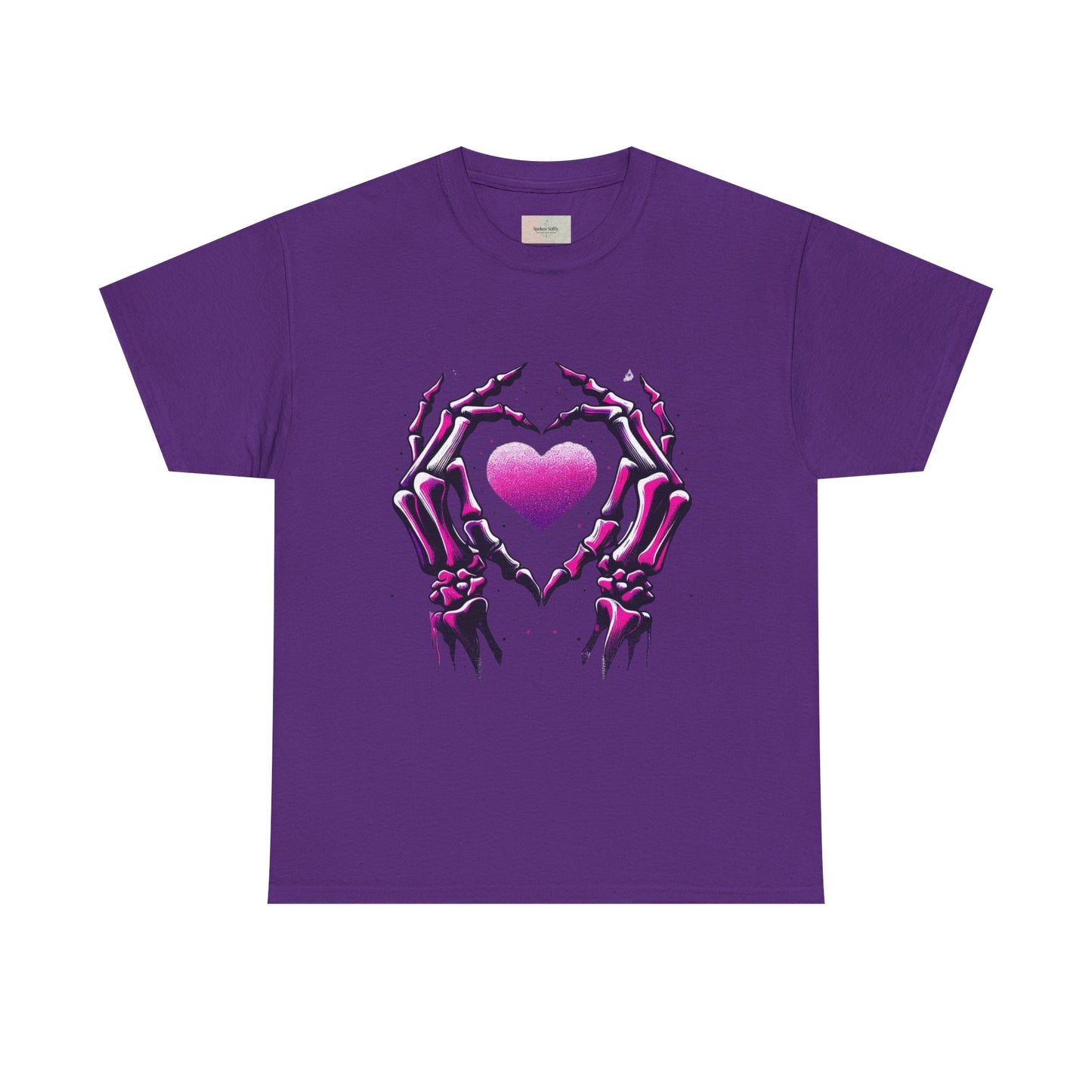 Skeleton Hands Heart Unisex Tee | Halloween Shirt, Gift for Gothic Lovers, Alternative Fashion, Casual Wear, Unique Graphic Tee