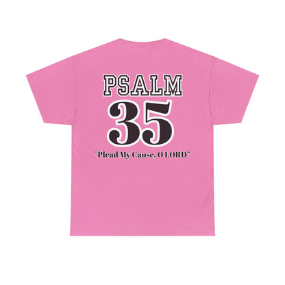 Unisex Heavy Cotton Tee with Psalm 35 Design, Faith-Based T-Shirt for Spirituality, Gift for Christians, Comfortable Everyday Wear, [...]