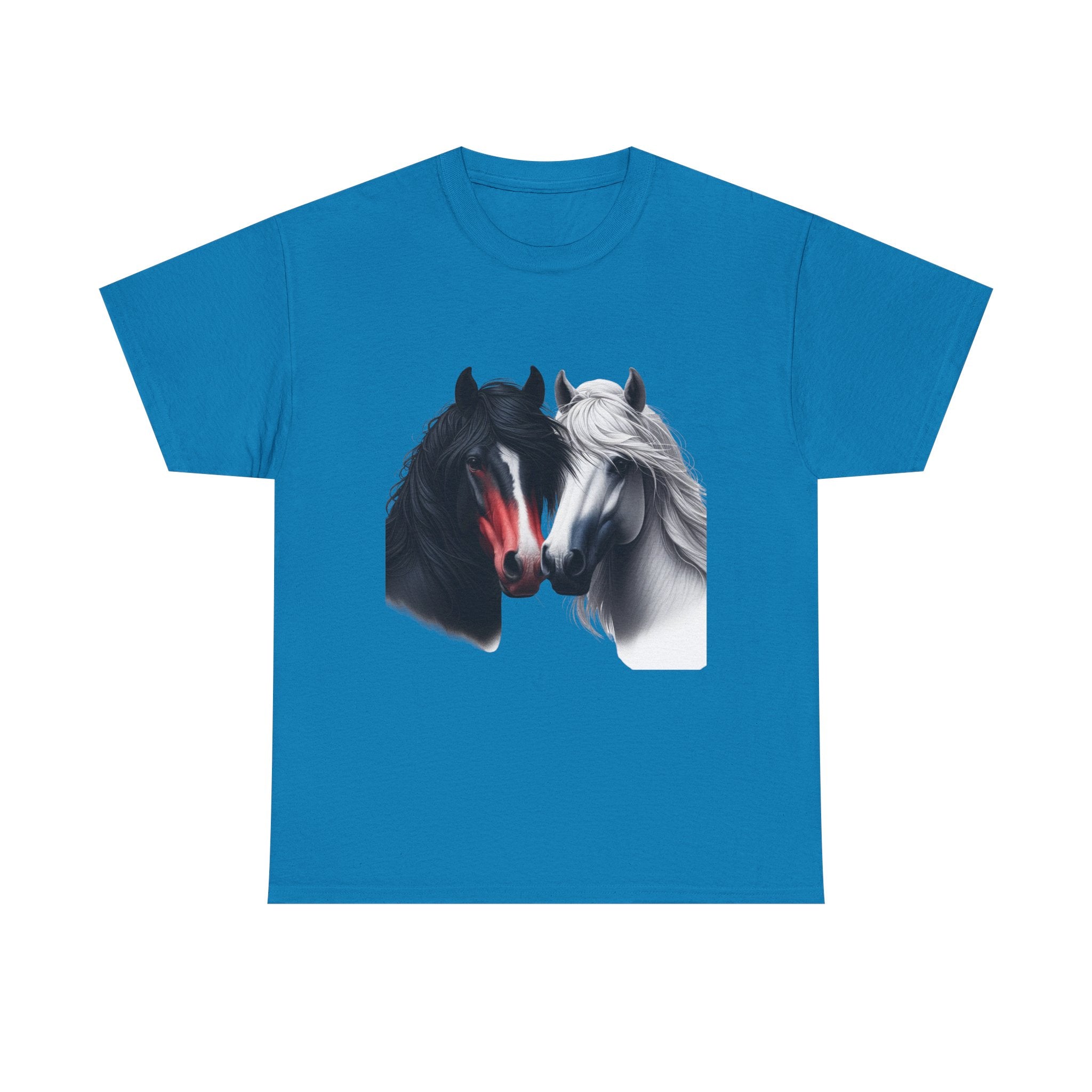 Black and White Horse Graphic Tee, Unisex T-Shirt, Equestrian Gift, Casual Wear, Horse Lover Apparel, Horse-Themed T-Shirt