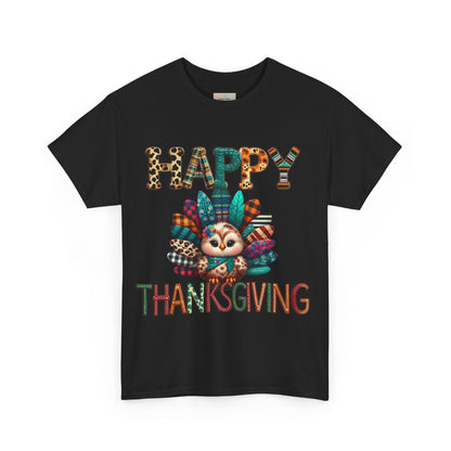 Thanksgiving Turkey T-Shirt, Unisex Heavy Cotton Tee for Fall, Family Gatherings, Holiday Celebrations, Cute Graphic Tee, Turkey Day Shirt
