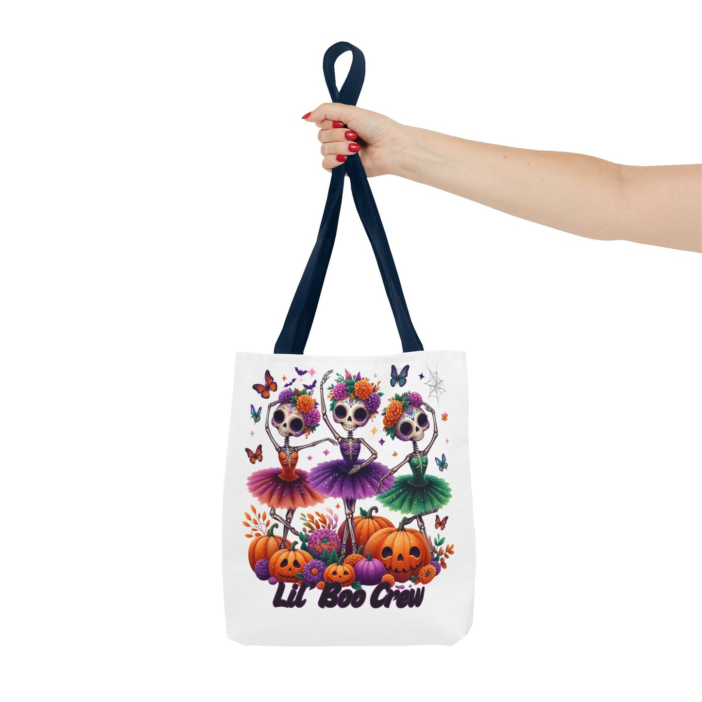 Halloween-Themed Tote Bag, Customizable Lil Boo Crew Halloween Tote, Spooky Gift Idea, Seasonal Shopping Bag, Fall Festival Accessory