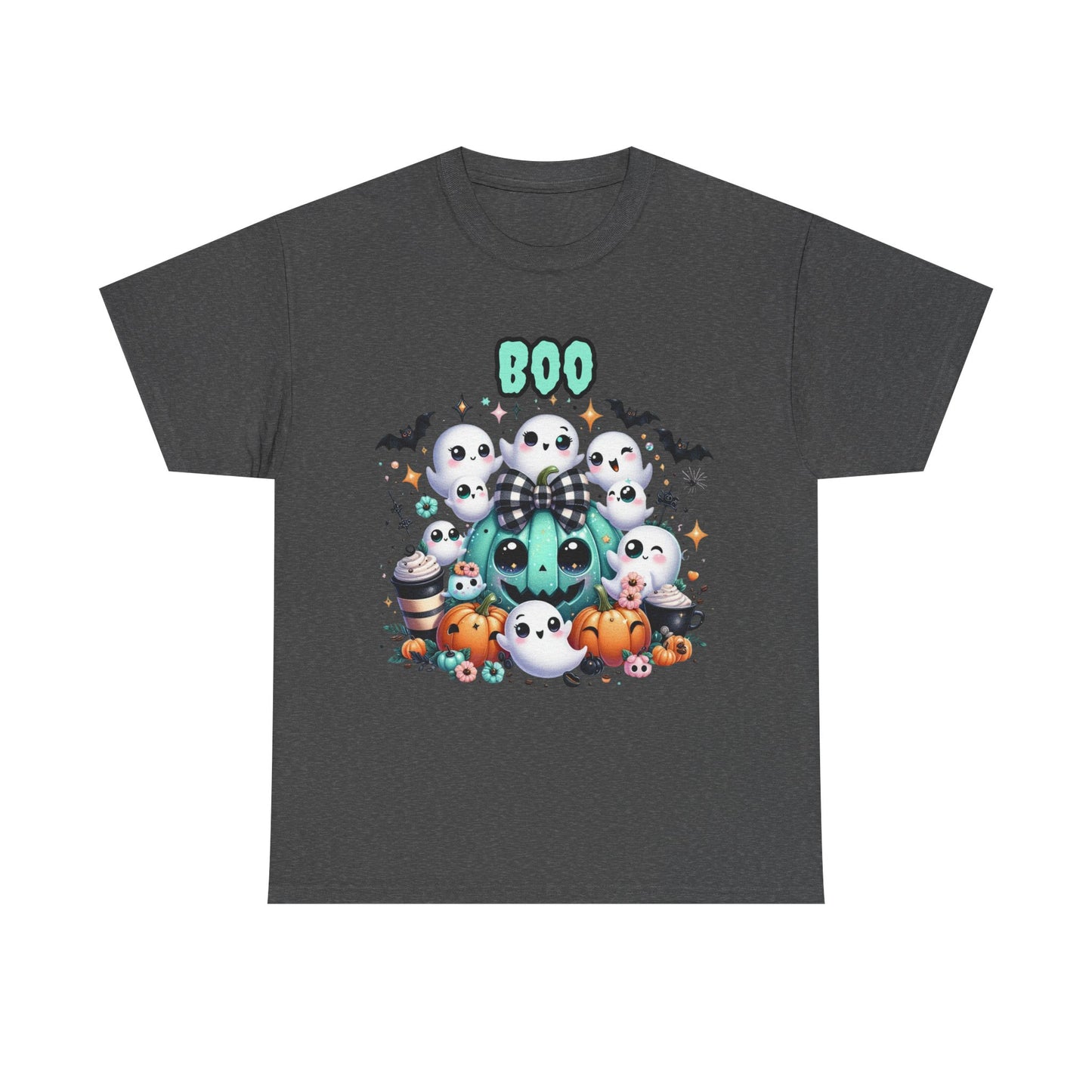 Halloween Boo Tee, Fun Spooky T-Shirt, Unisex Heavy Cotton, Cute Halloween Apparel, Ghost & Pumpkin Shirt, Seasonal Gift Idea