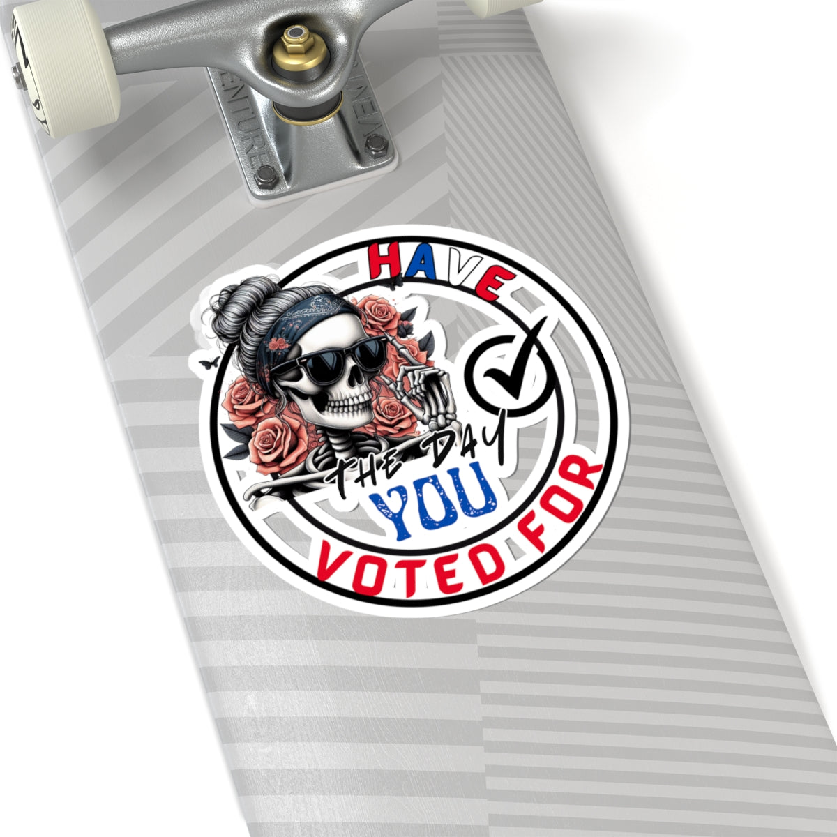 Voting Skull Kiss-Cut Stickers | Election Day Decor, Political Gifts, Laptop Art, Fun Stickers, Voter Awareness