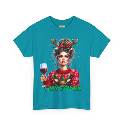 Festive Christmas Tee, I Can Explain Seasonal Top, Holiday Apparel, Unisex Holiday Shirt, Funny Christmas Outfit