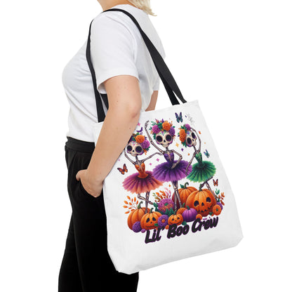 Halloween-Themed Tote Bag, Customizable Lil Boo Crew Halloween Tote, Spooky Gift Idea, Seasonal Shopping Bag, Fall Festival Accessory