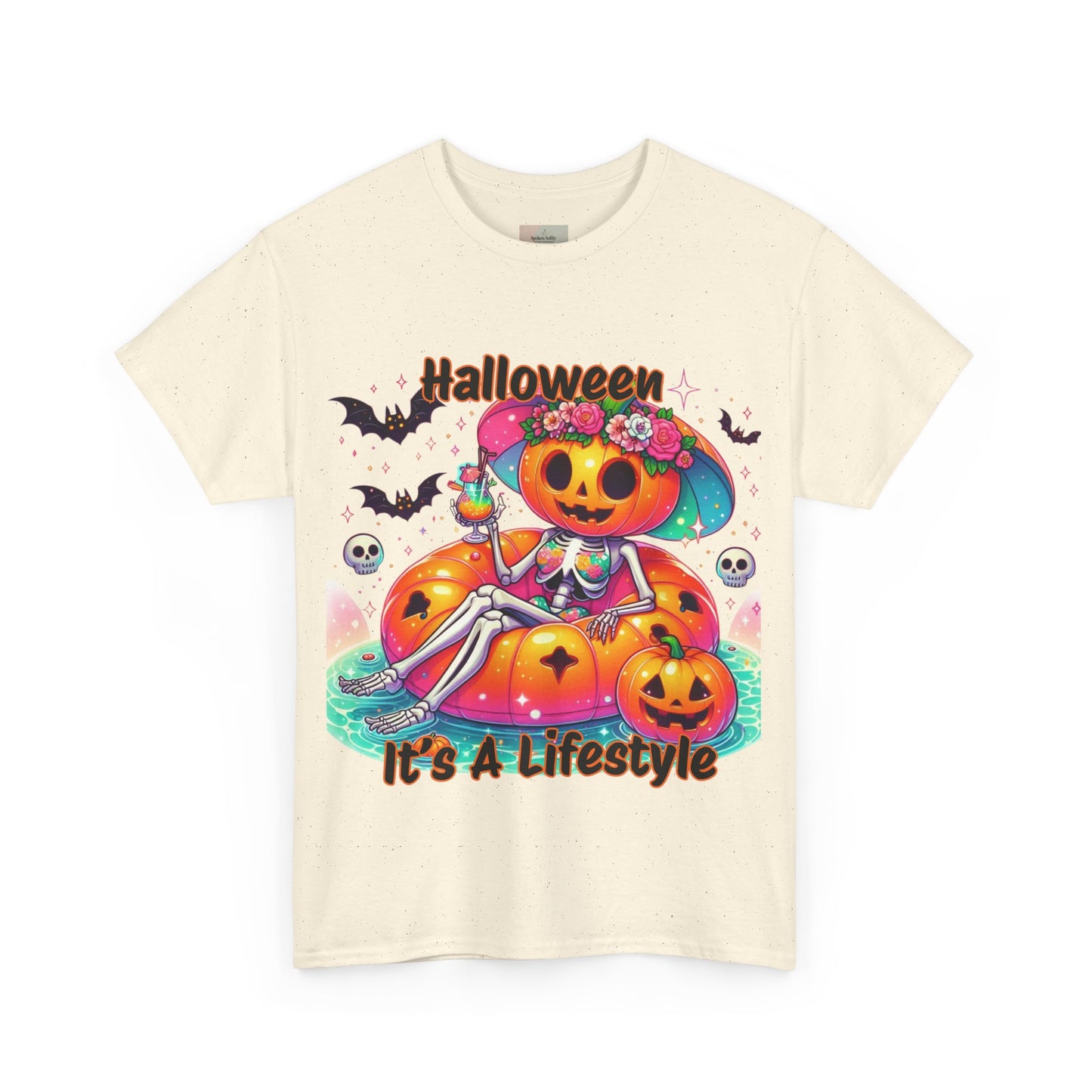 Halloween Lifestyle Unisex Heavy Cotton Tee, Spooky T-Shirt, Halloween Apparel, Festive Gift, Seasonal Wear
