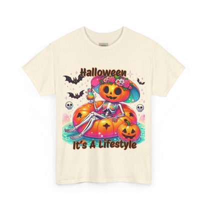 Halloween Lifestyle Unisex Heavy Cotton Tee, Spooky T-Shirt, Halloween Apparel, Festive Gift, Seasonal Wear