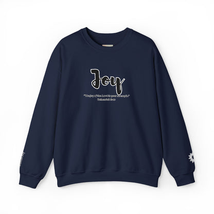 Joy Sweatshirt – “The Joy of the Lord Is Your Strength” Christian Crewneck, Inspirational Faith-Based Pullover, Cozy Unisex Apparel, Uplifting Gift for Believers