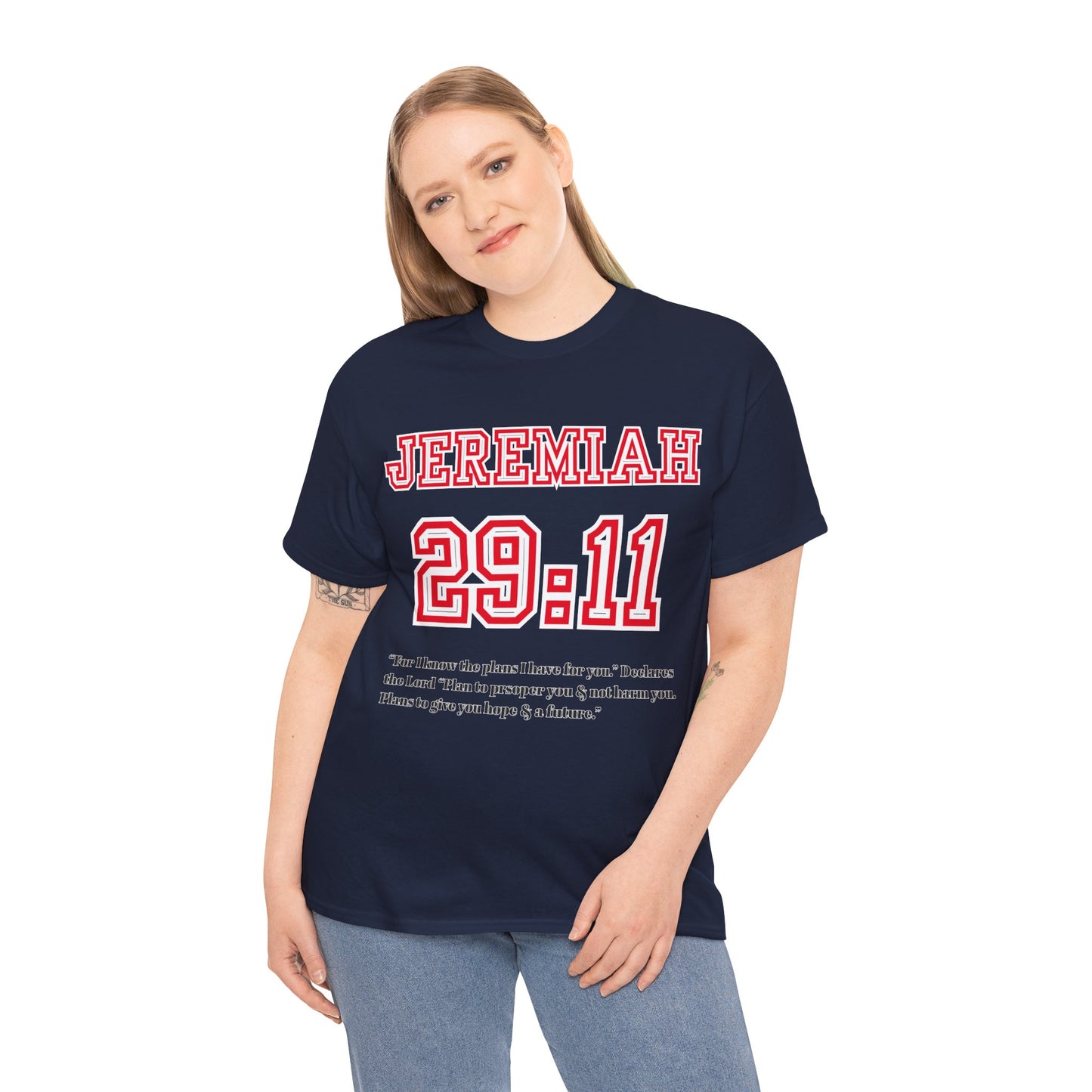 Jeremiah 29:11 Unisex Heavy Cotton Tee - Inspirational Faith Shirt, Christian Apparel, Hopeful Message, Gift for Believers, Casual Wear