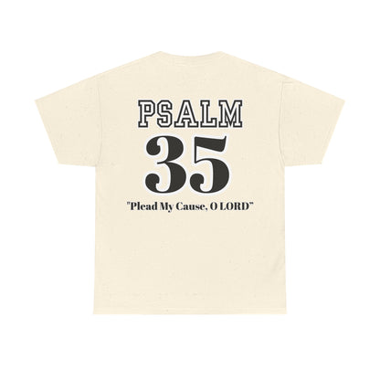 Unisex Heavy Cotton Tee with Psalm 35 Design, Faith-Based T-Shirt for Spirituality, Gift for Christians, Comfortable Everyday Wear, [...]