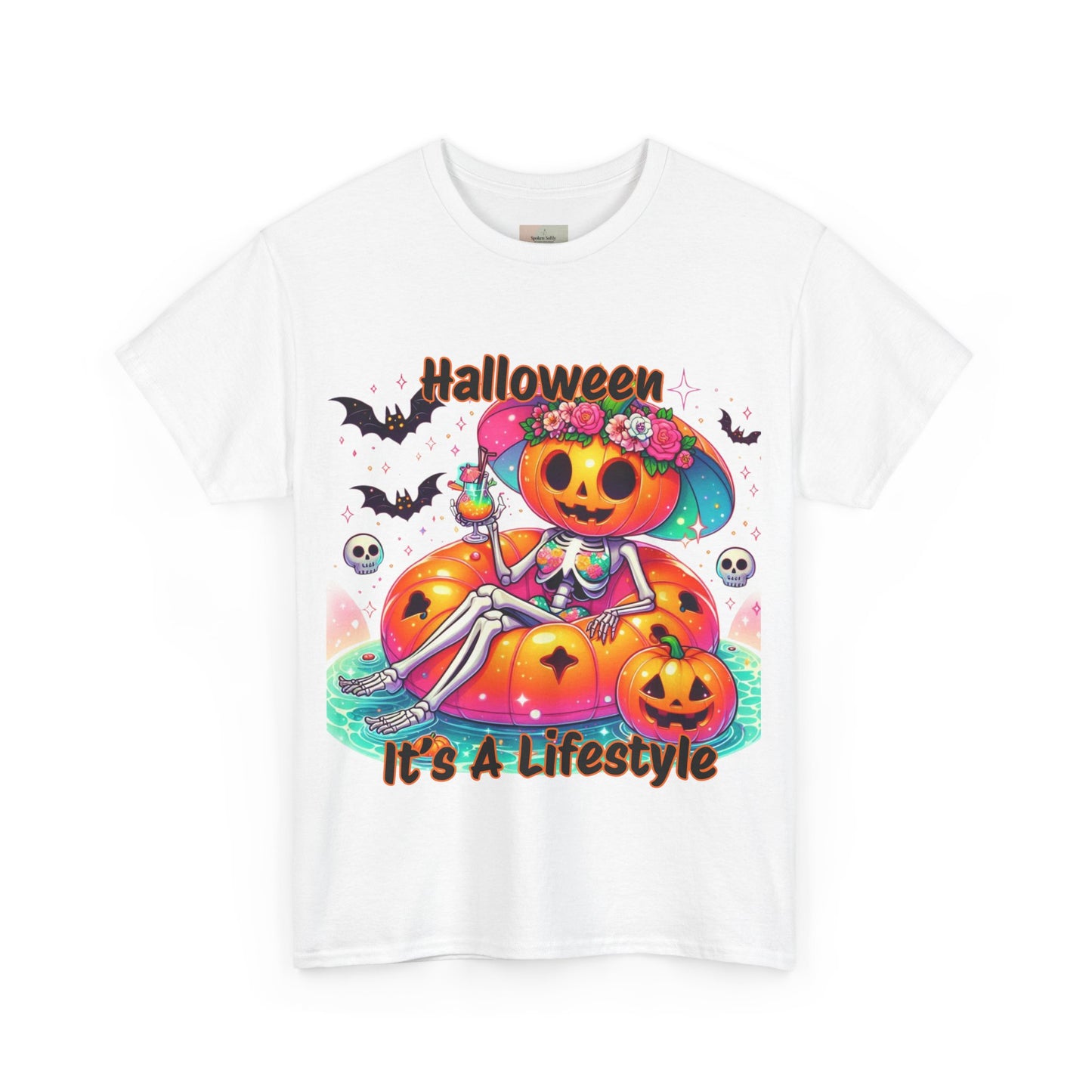 Halloween Lifestyle Unisex Heavy Cotton Tee, Spooky T-Shirt, Halloween Apparel, Festive Gift, Seasonal Wear