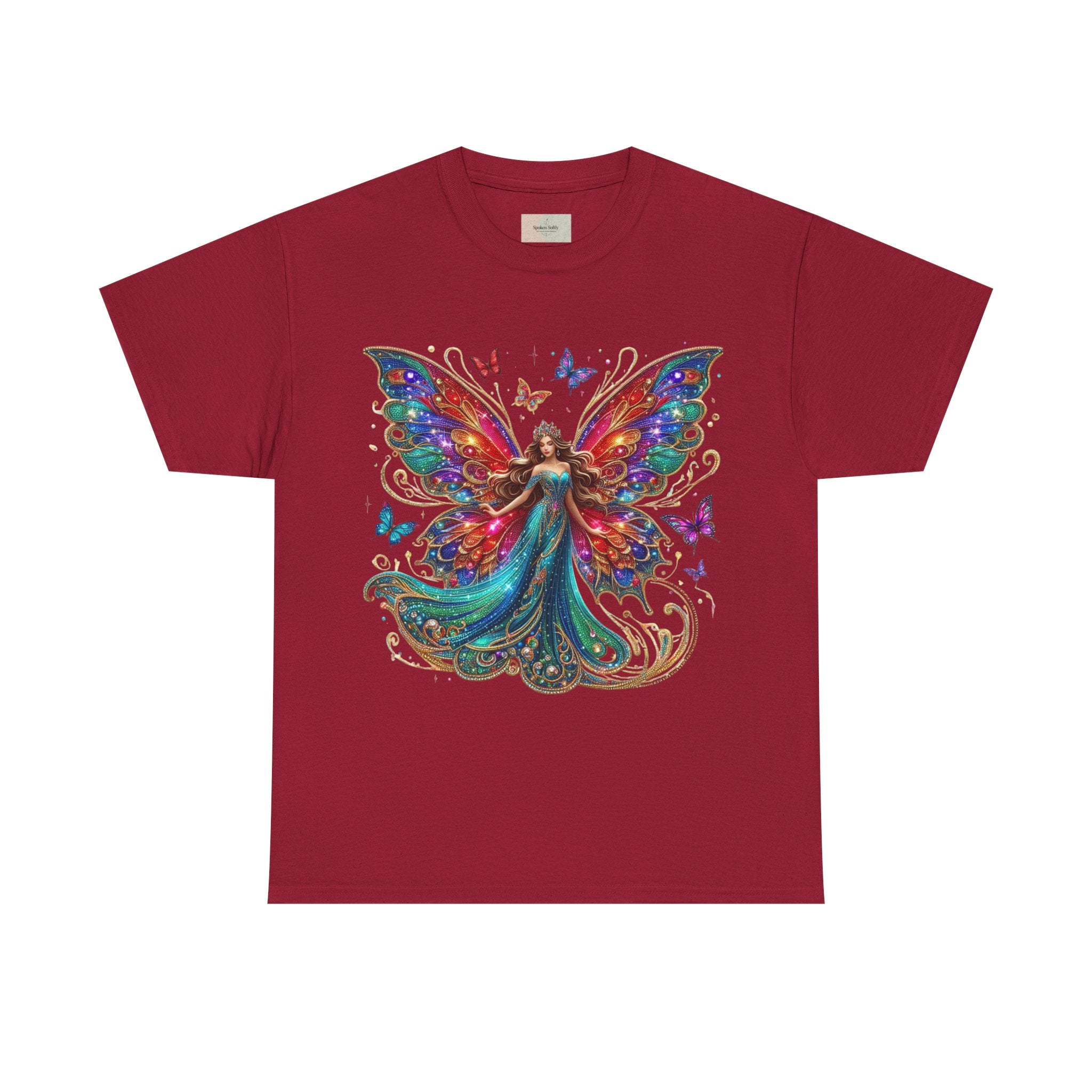 Fantasy Fairy Unisex Heavy Cotton Tee - Enchanting Artwork for Nature Lovers, Magical Gift, Boho Style, Summer Fashion, Unique Tee