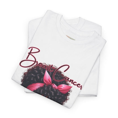 Pink Warrior Breast Cancer Unisex Heavy Cotton Tee, Awareness Shirt, Gift for Survivors, Support Merchandise, Inspirational Apparel